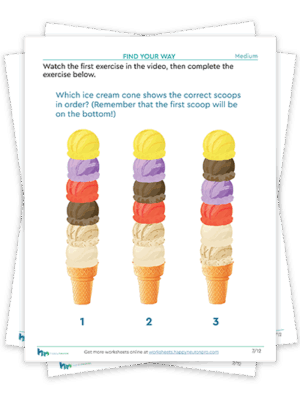 Visual Memory Worksheets | HappyNeuronPro Worksheets