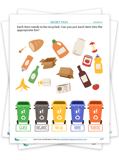 earth day recycling worksheets