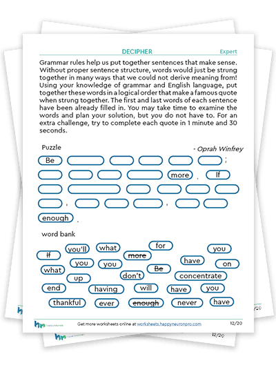 lexicon working memory