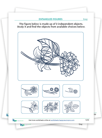 visual attention worksheets