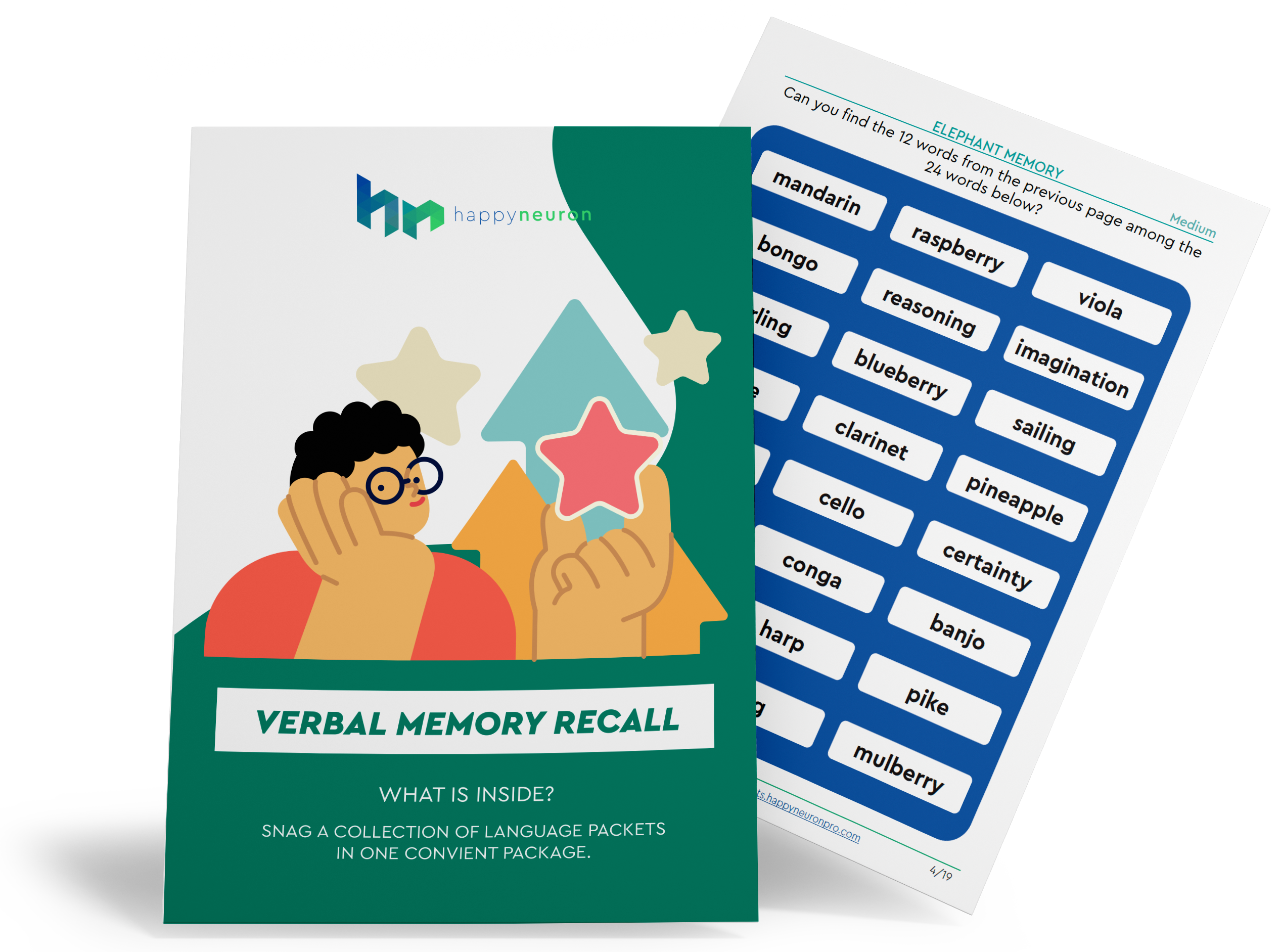 verbal memory recall worksheets, verbal memory recall activities, verbal memory recall workbooks